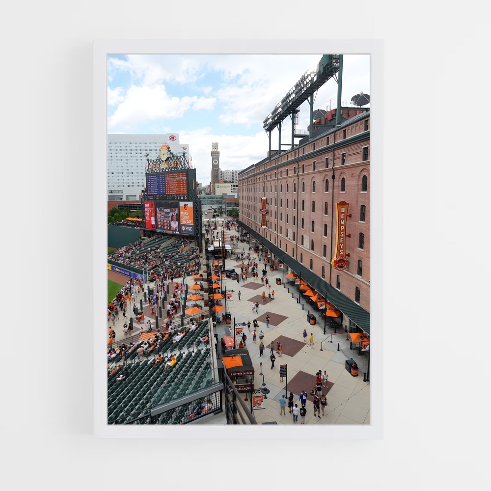 Poster La Foule au Champ – affiche Baseball (vue 3)